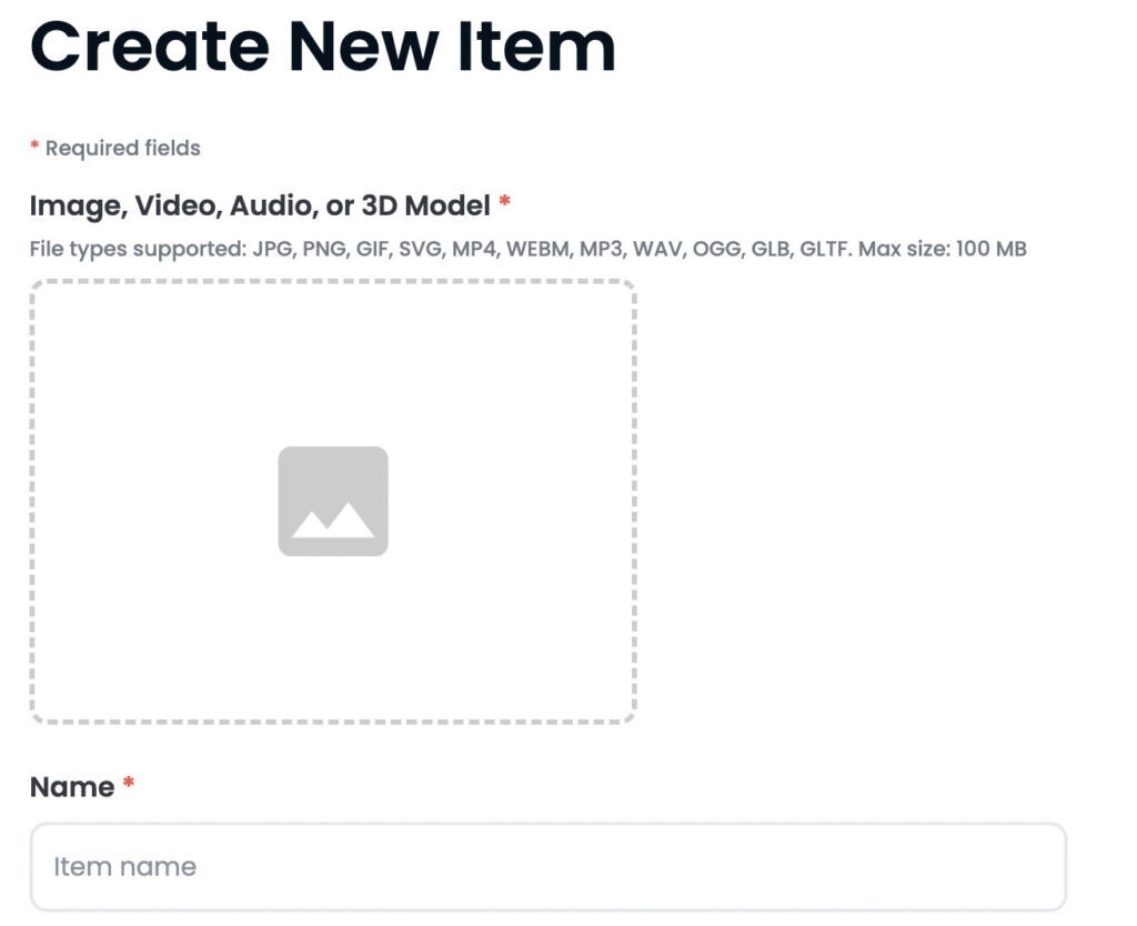 OS create new item